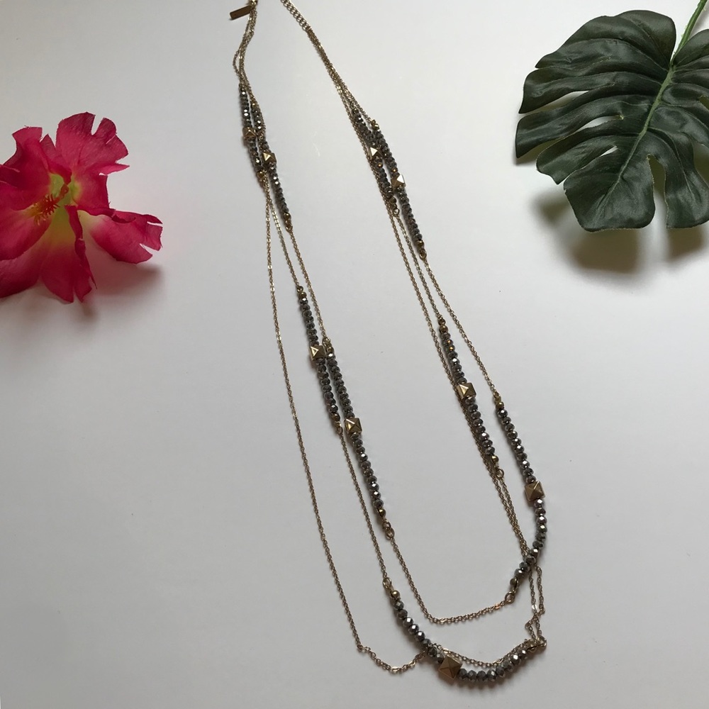 Lane Bryant Silver and Gold layered necklace